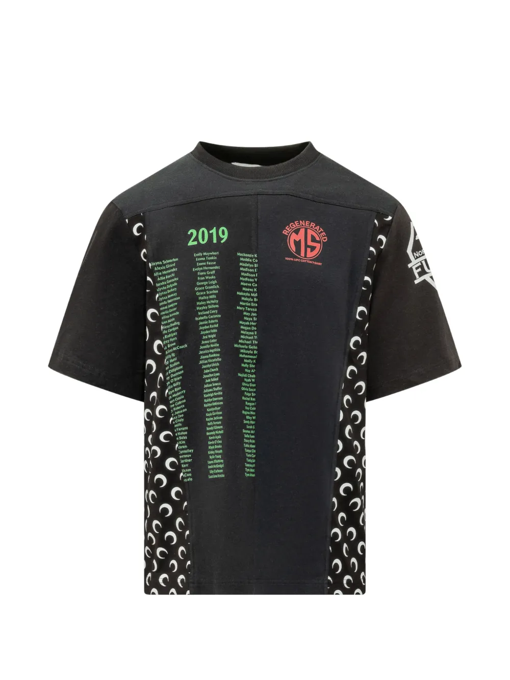 Marine Serre graphic-print T-shirt - Schwarz