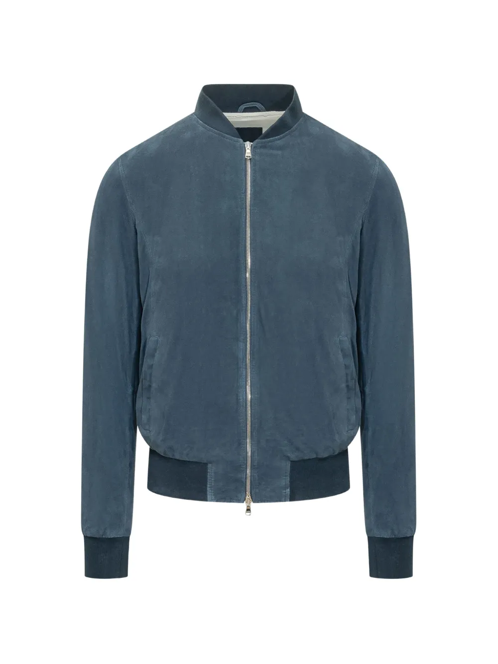 Barba zip-up suede jacket | Blue | Image 1