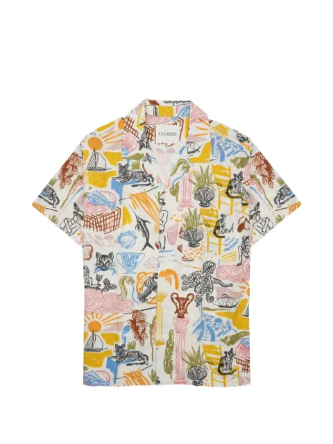 Closed graphic-print short-sleeve shirt