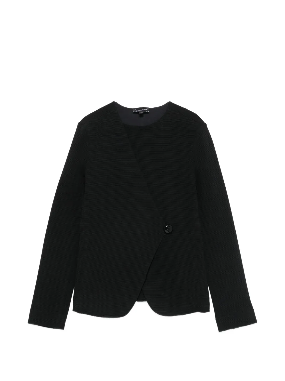 Emporio Armani asymmetric-front jacket - Nero