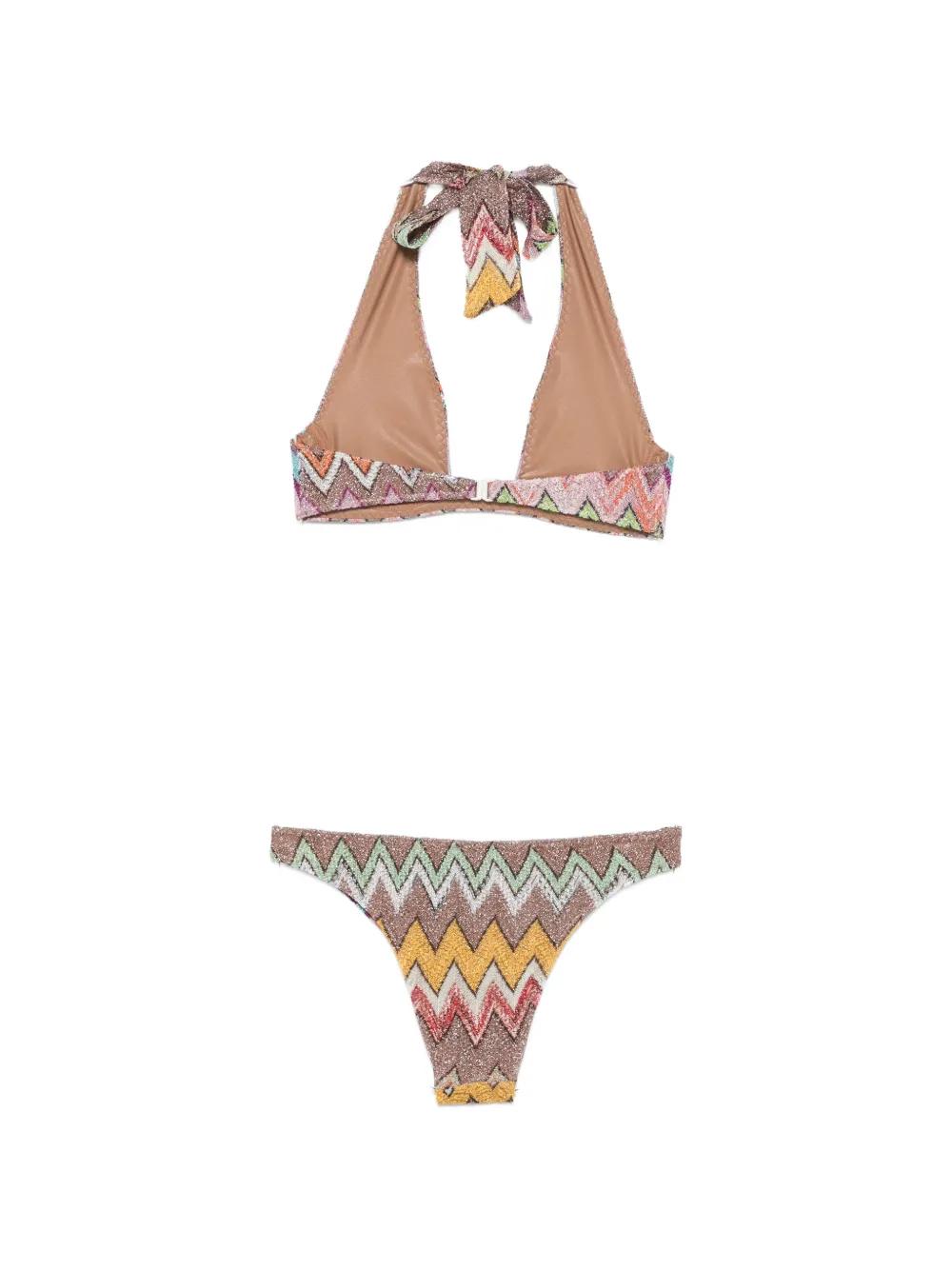 Missoni Bikini met zigzag-patroon Bruin