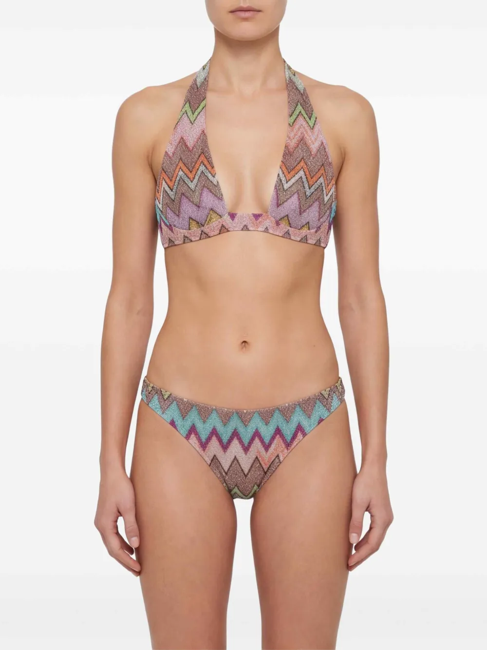 Missoni Bikini met zigzag-patroon Bruin