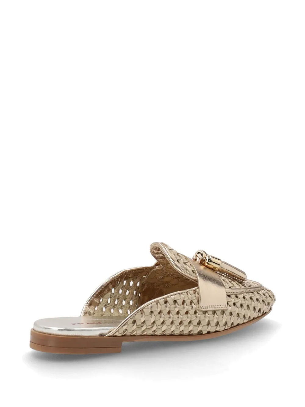 FRAU woven tassel-detail mules Beige
