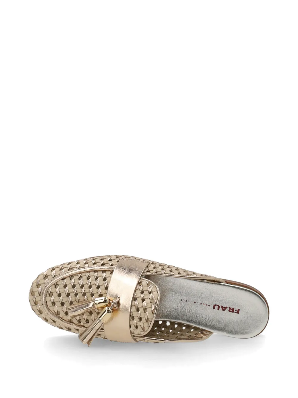 FRAU woven tassel-detail mules Beige