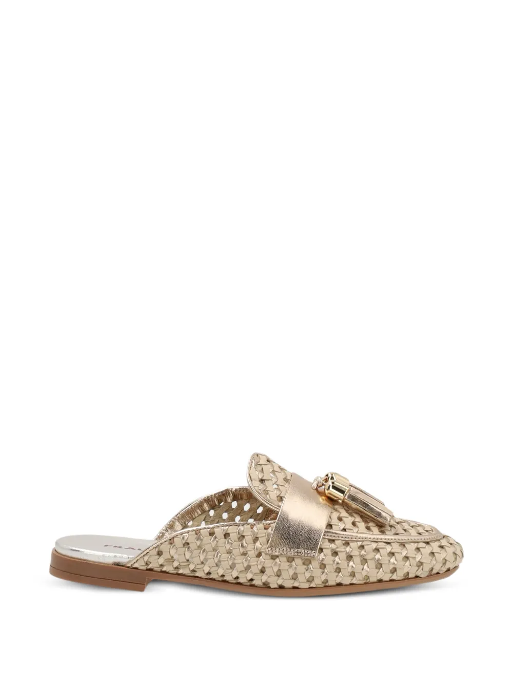 FRAU woven tassel-detail mules Beige