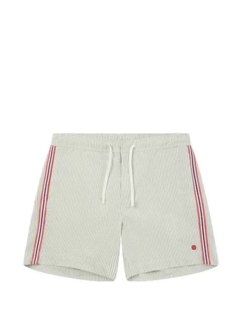 AMUNDSEN striped seersucker swim shorts