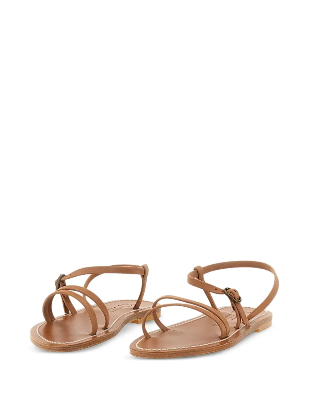 K. Jacques strappy leather sandals Beige