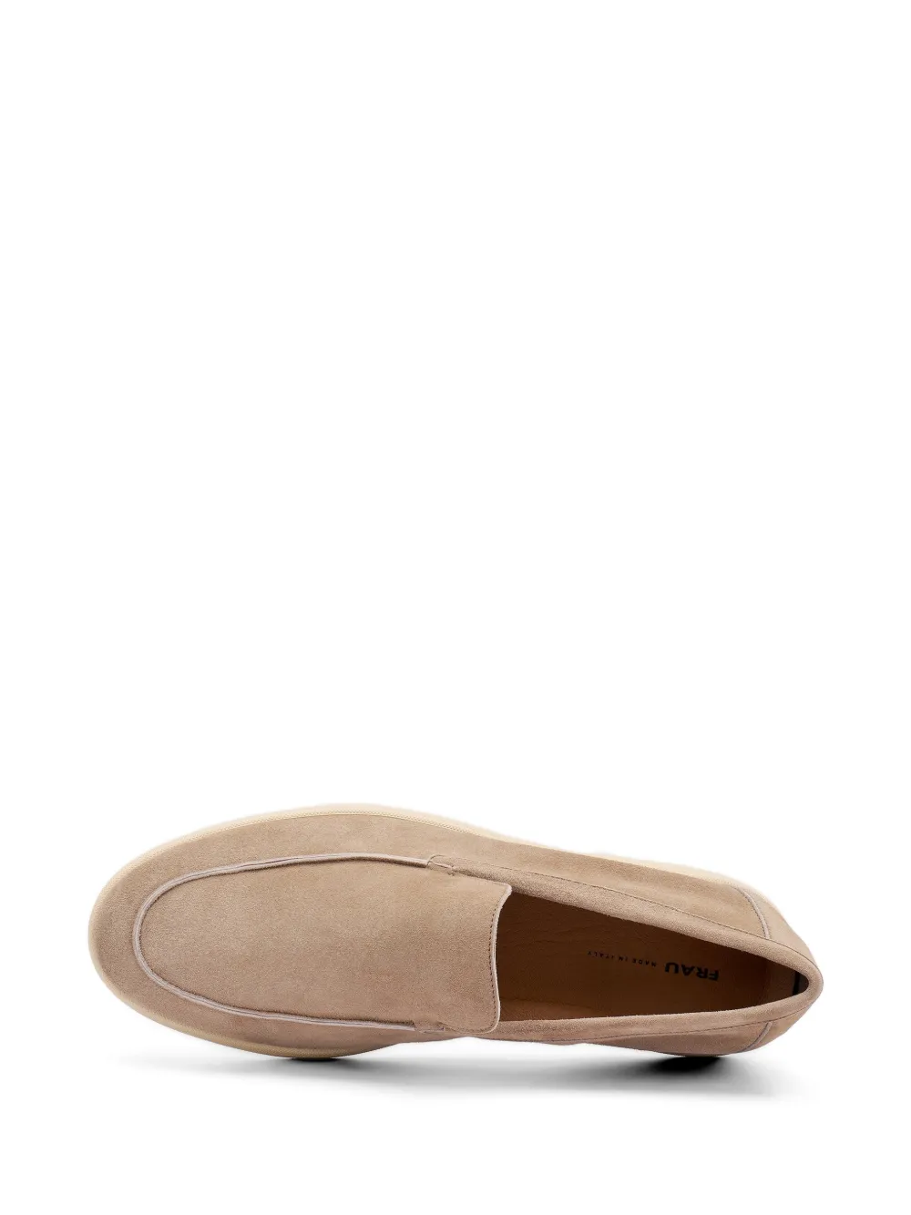 FRAU deconstructed suede loafers Beige