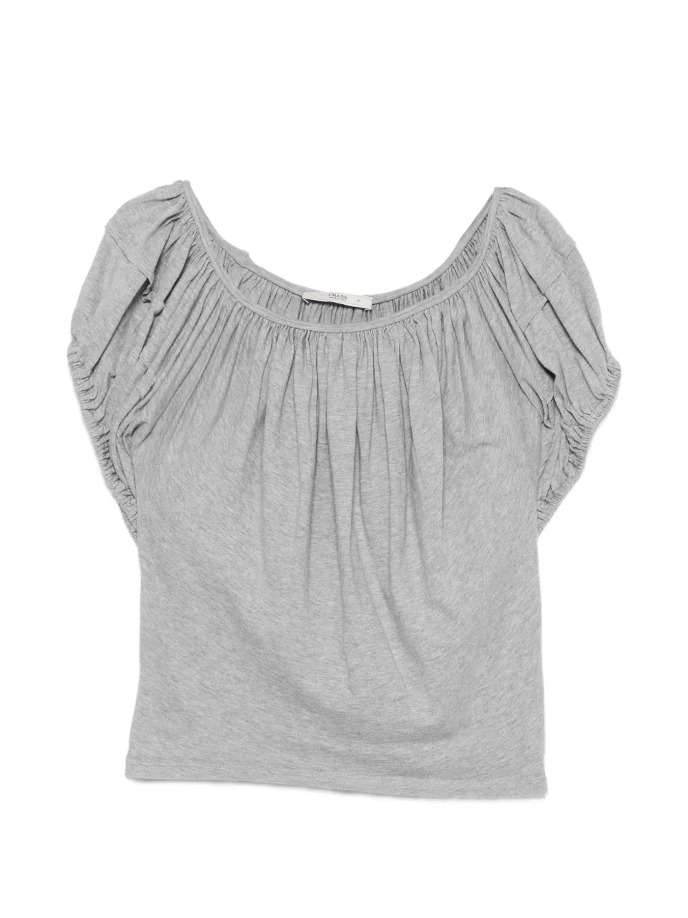 Prada Pre-Owned 2000s ruffled cap-sleeve top - Grigio