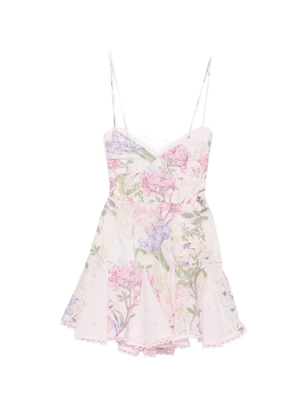 Charo Ruiz Ibiza Marlene botanical-print mini dress - Pink