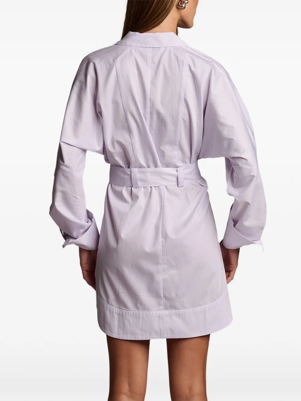 HEVRON Audrey mini-jurk met ceintuur Paars