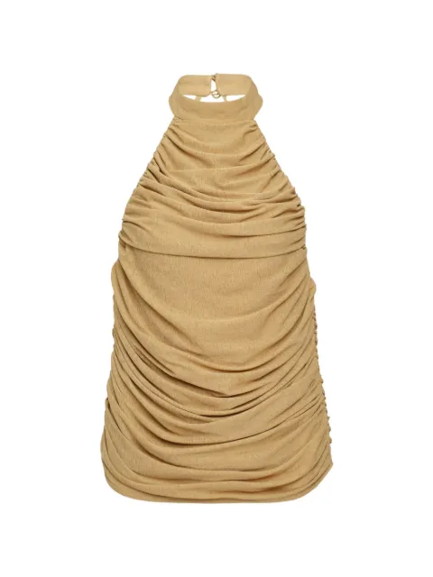 KENZIE KLAMBIE top drapeado con cuello halter