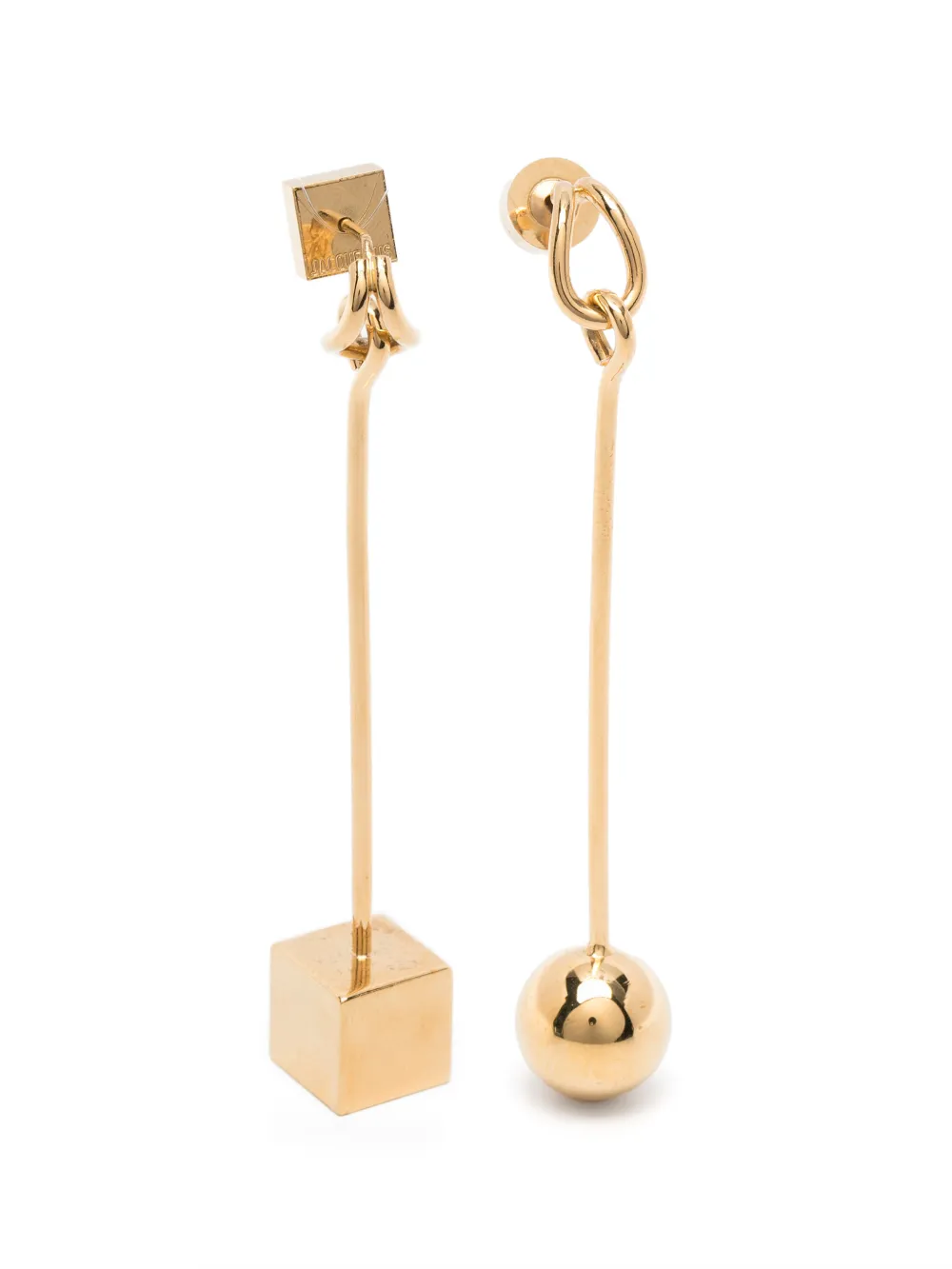 Jacquemus Pre-Owned Nodo drop earrings - Oro