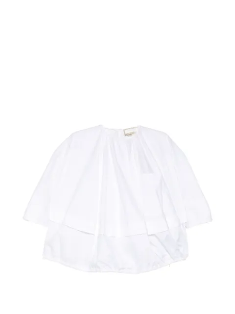LITKOVSKA balloon hem-string poplin blouse