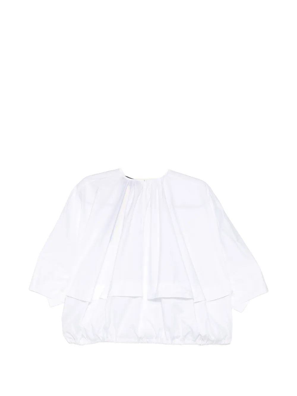  Litkovska Blusa Con Dobladillo Balloon - Blanco 
