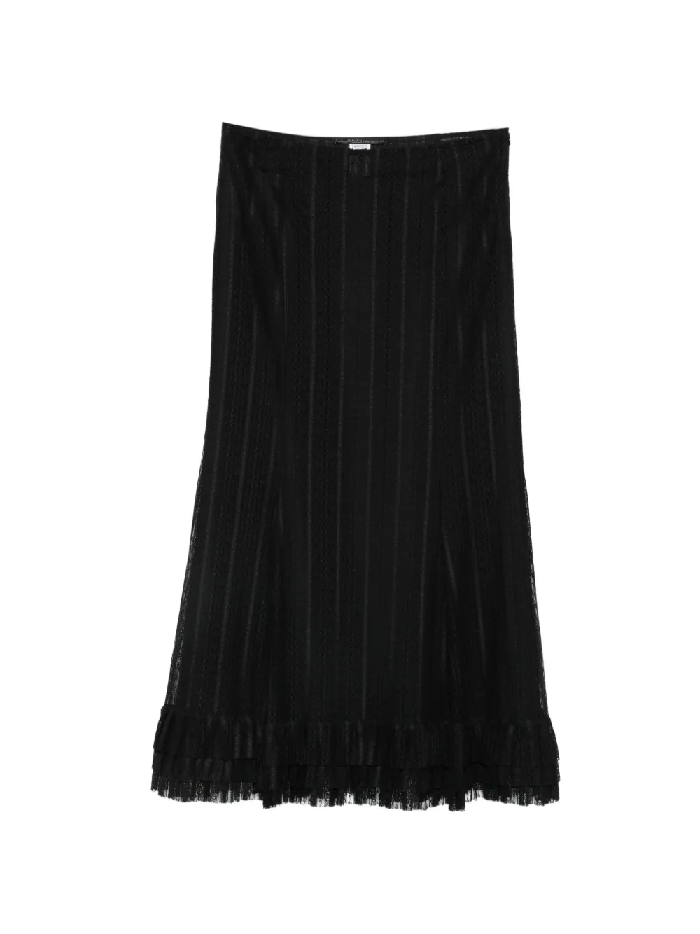 Roberto Cavalli Vintage 2000s lace maxi skirt - Nero