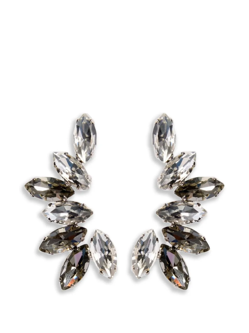 ERDEM crystal-embellished marquise-cut earrings - Silber