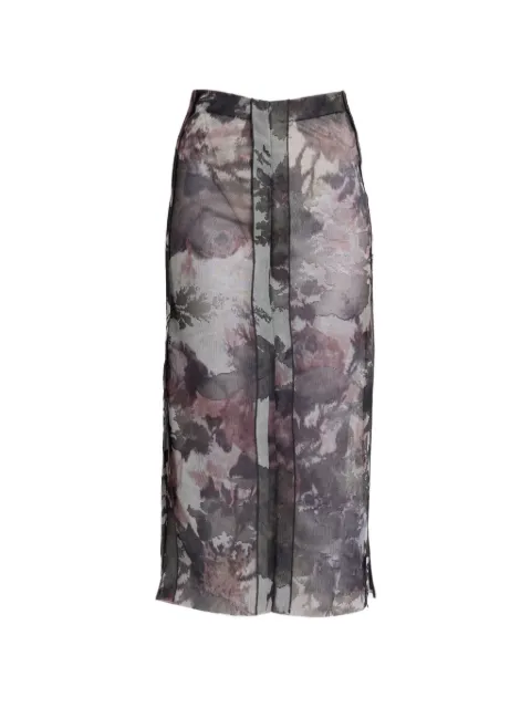 ERDEM floral-print jacquard skirt