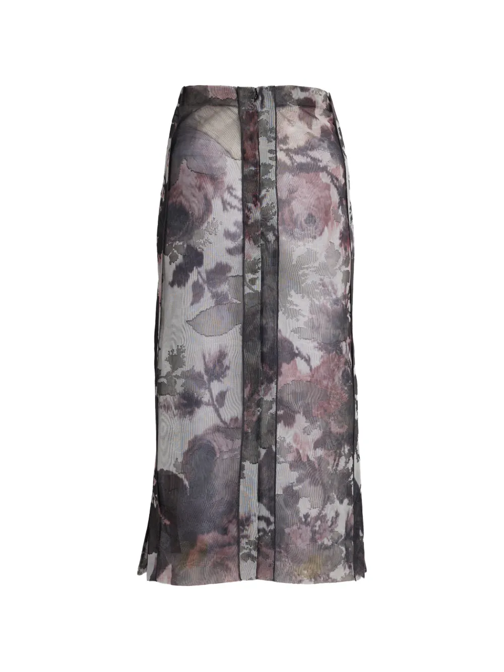 ERDEM floral-print jacquard midi skirt Grijs