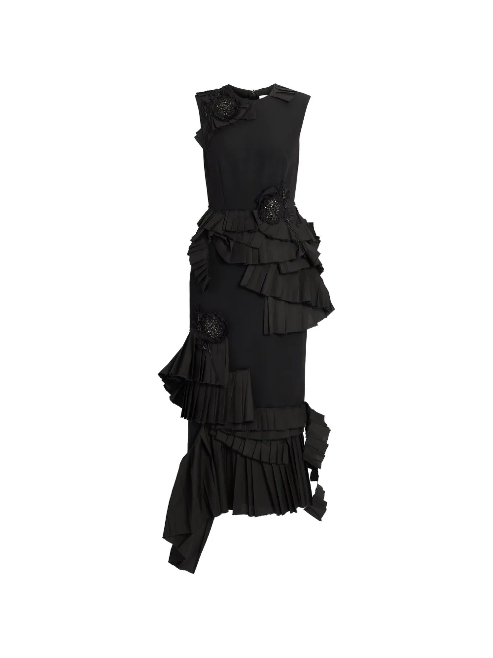 ERDEM embroidered ruffled dress