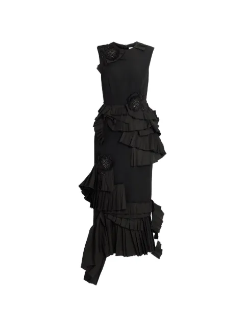 ERDEM embroidered ruffled dress