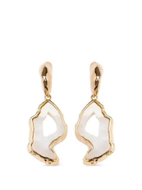 ERDEM stone-pendant drop earrings