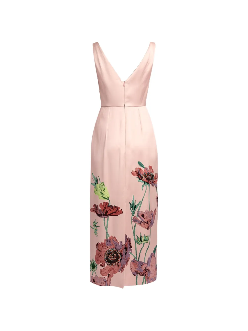 ERDEM floral-print pencil midi dress Roze