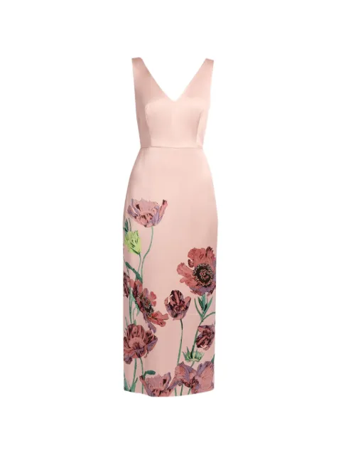 ERDEM floral-print pencil midi dress