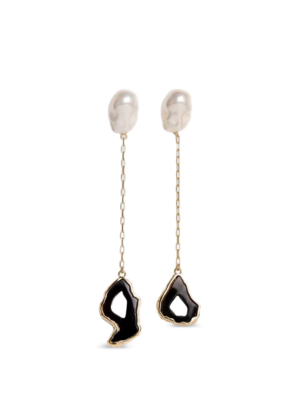 ERDEM pearl-detail stone-drop earrings - Gold