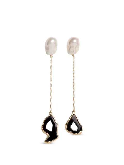 ERDEM pearl-detail stone-drop earrings