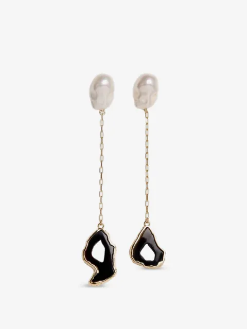 ERDEM pearl-detail stone-drop earrings