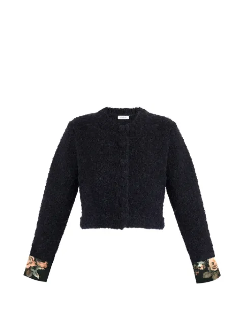 ERDEM bouclé floral-cuff cardigan