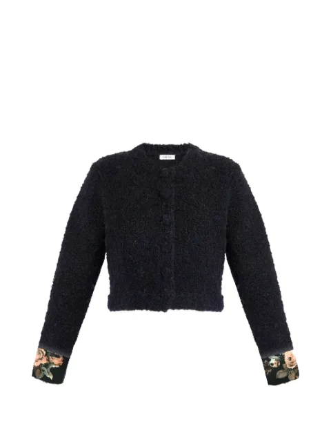 ERDEM bouclé floral-cuff cardigan