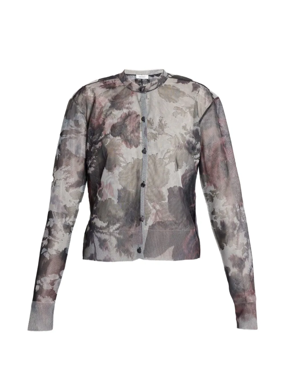 ERDEM floral-pattern cardigan - Grau