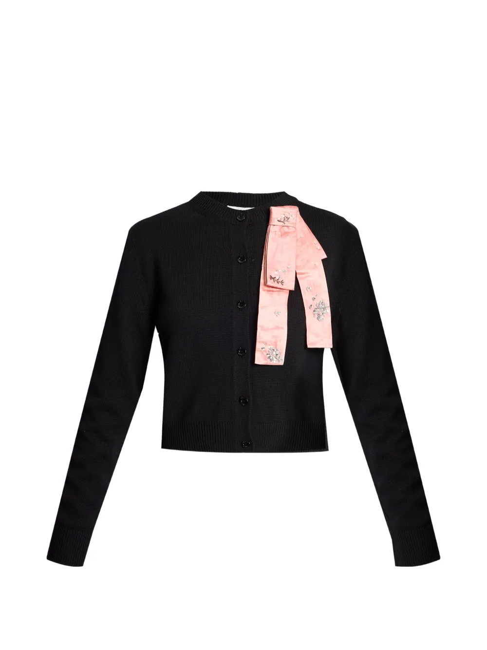 ERDEM bow-embellishment cardigan - Nero