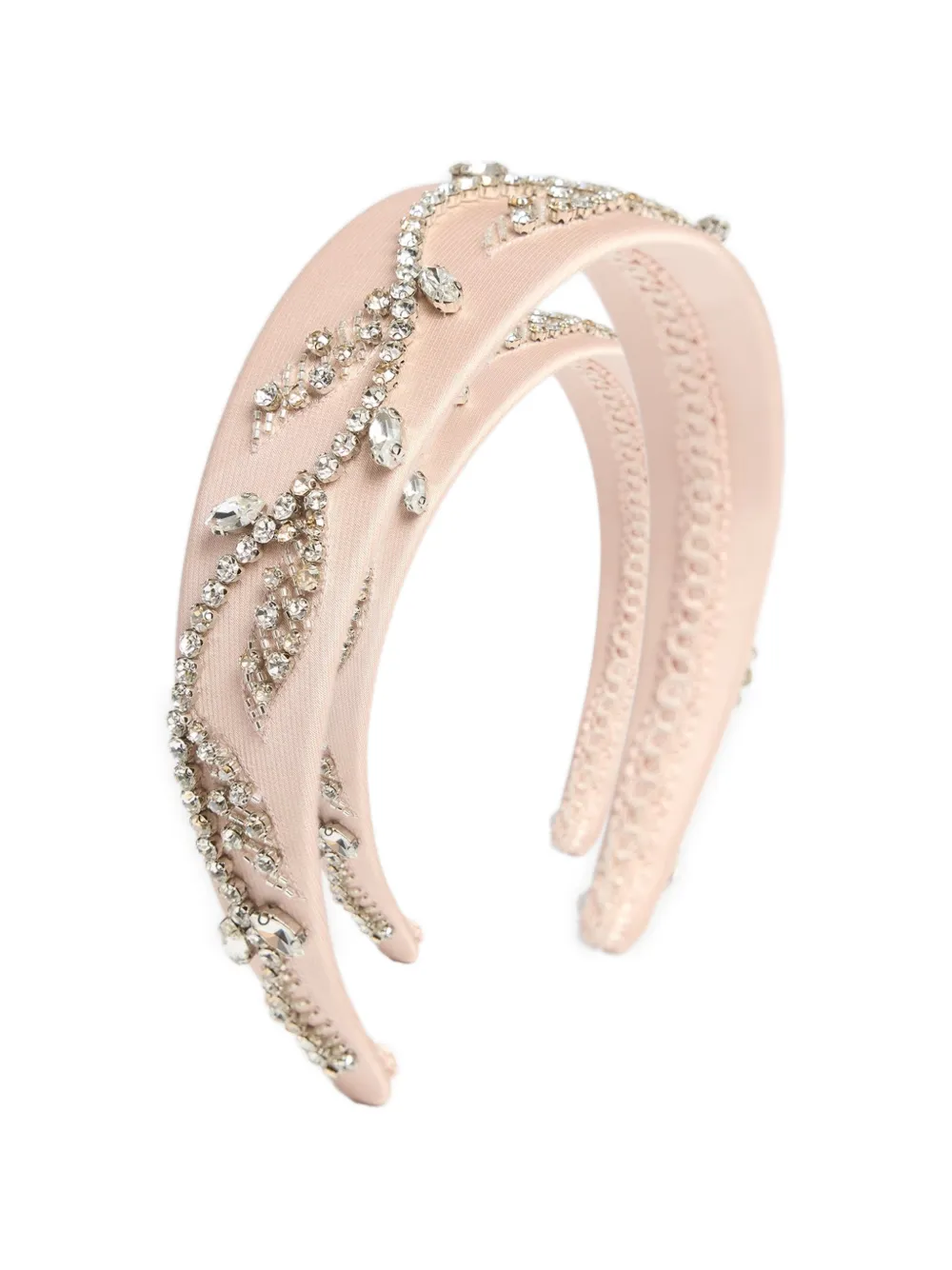 ERDEM crystal-embellished satin headband - Nude