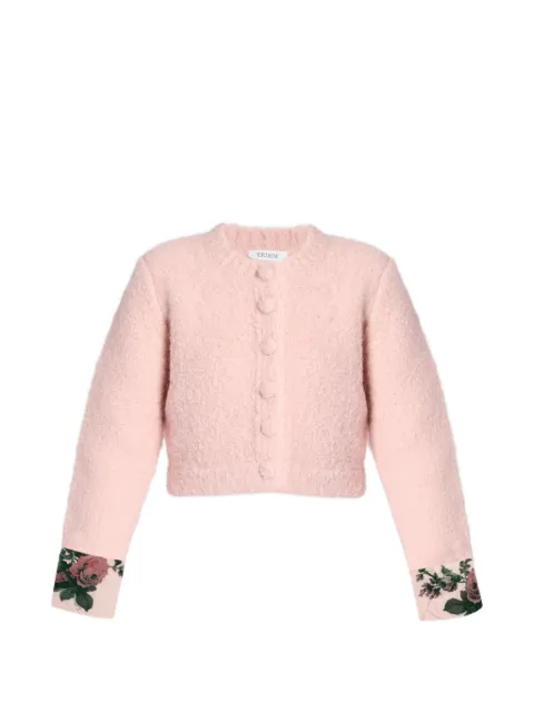 ERDEM bouclé floral-detail cardigan