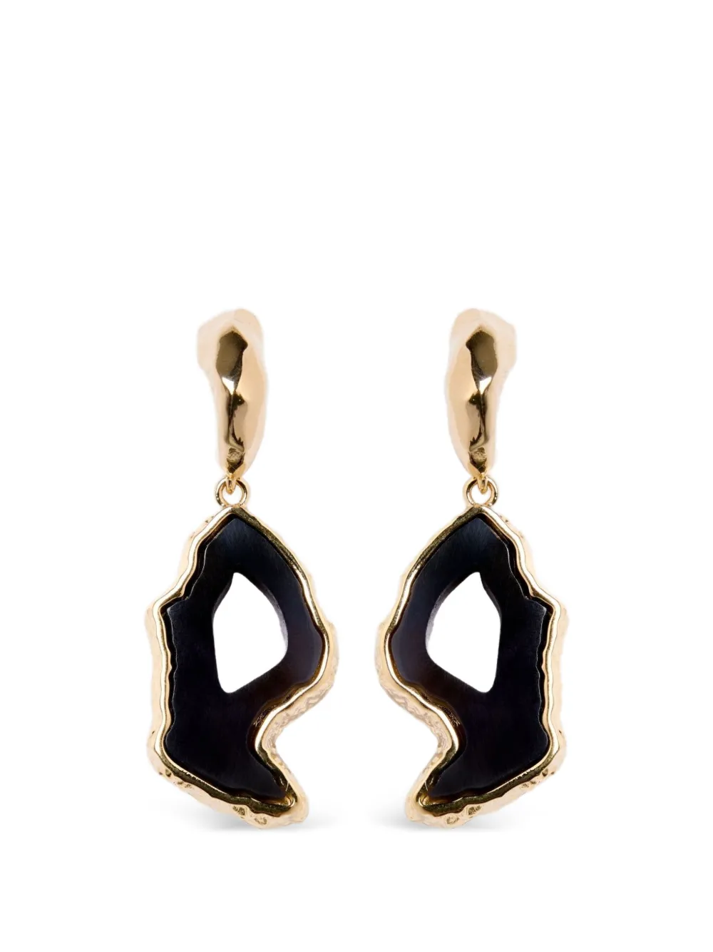 ERDEM stone-pendant drop earrings - Gold