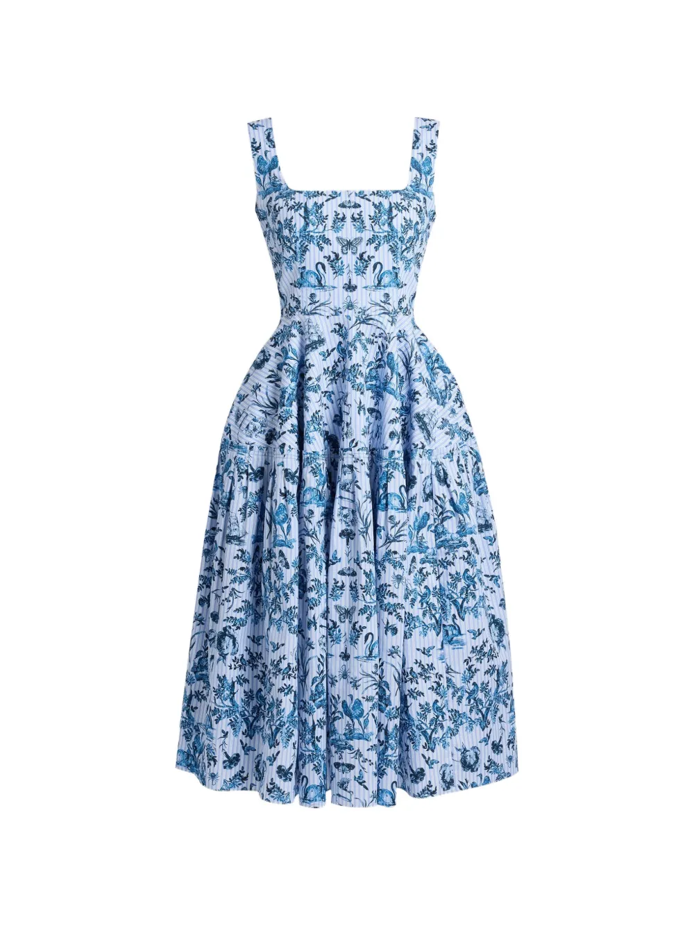 ERDEM printed sleeveless dress - Blu