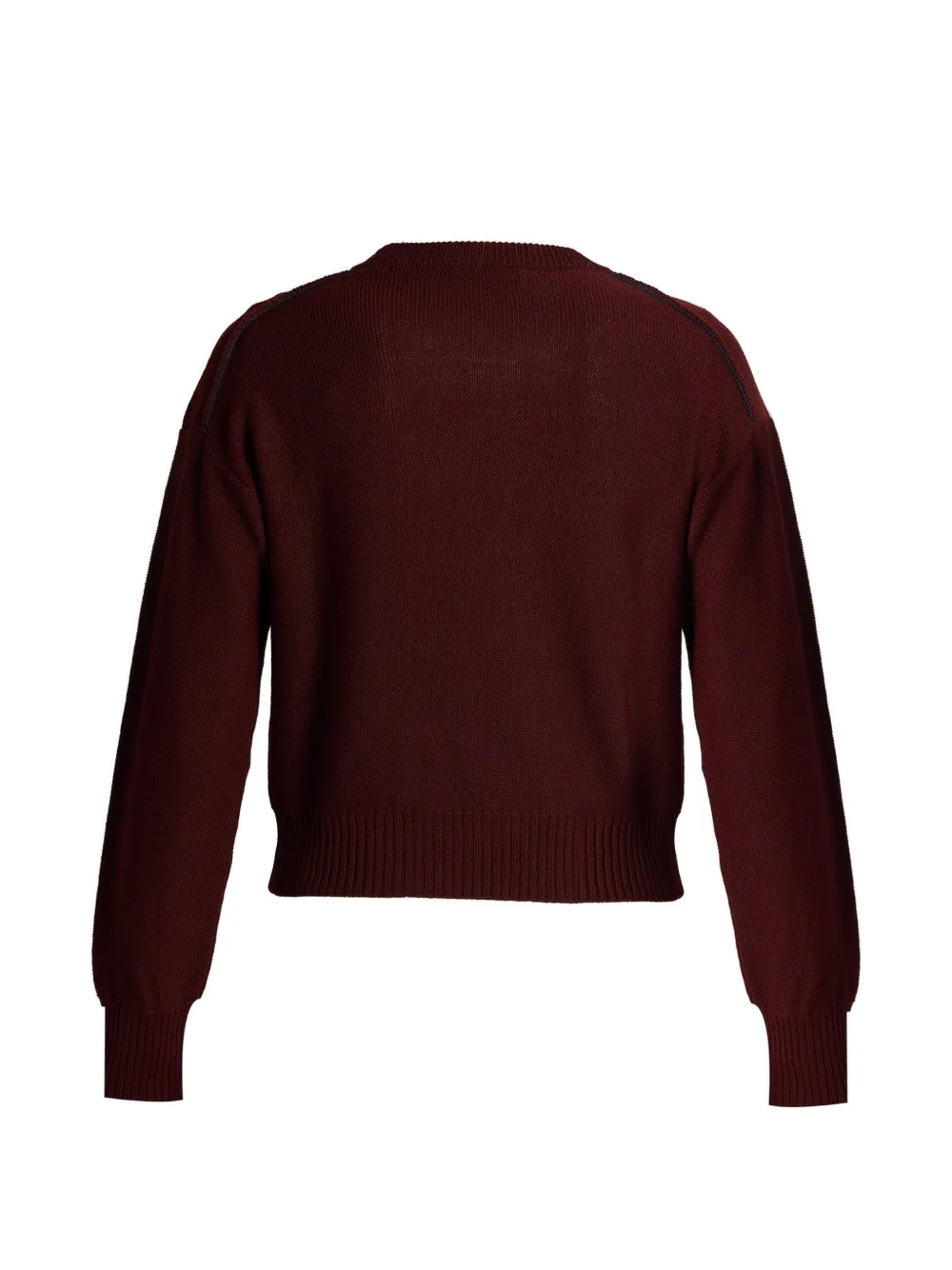 ERDEM floral-embroidered merino-wool sweater Rood