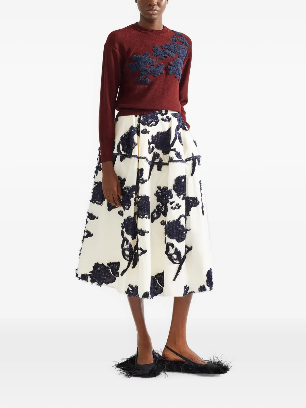 ERDEM Floral-embroidered Sweater, view 3