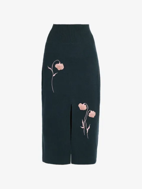 ERDEM jupe à broderie florale