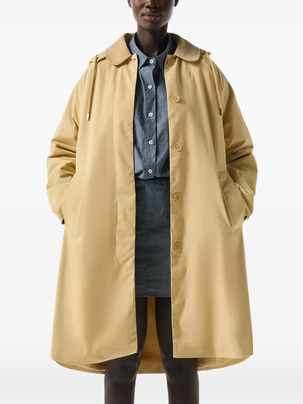 Hunter x Karen Walker Rain Mac detachable-hood parka - Toni neutri