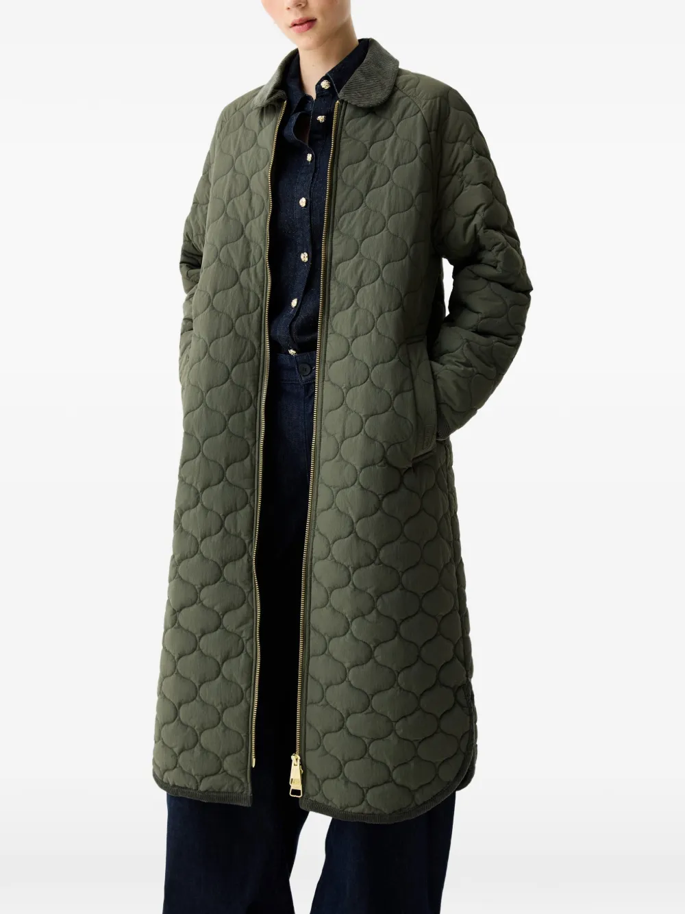 Hunter quilted coat - Verde