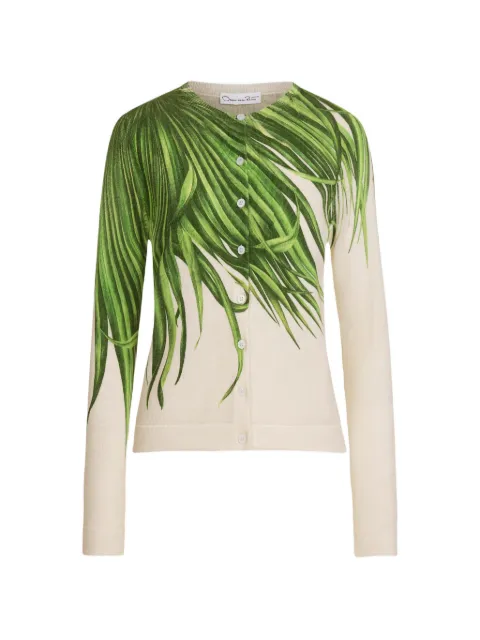 Oscar de la Renta palm leaves cardigan