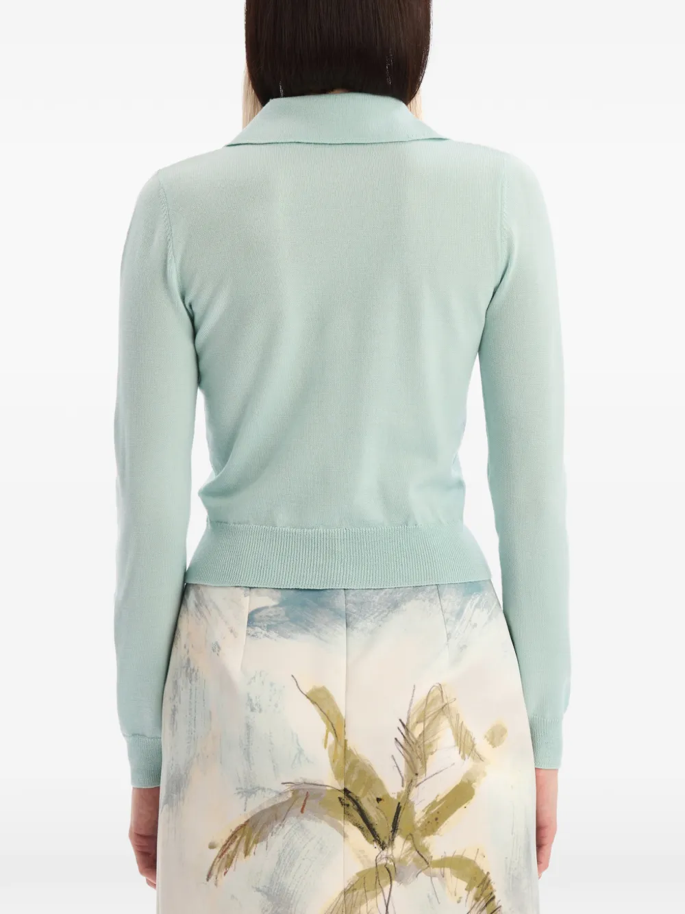 Oscar de la Renta Wollen pullover met polokraag Blauw