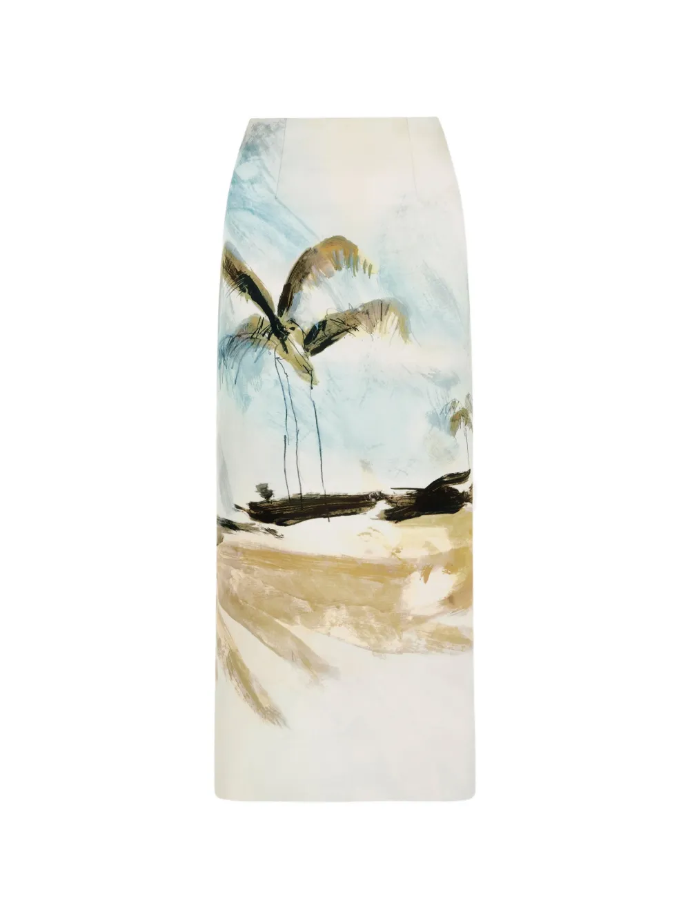 Oscar de la Renta Dominican Landscape Bleistiftrock - Nude