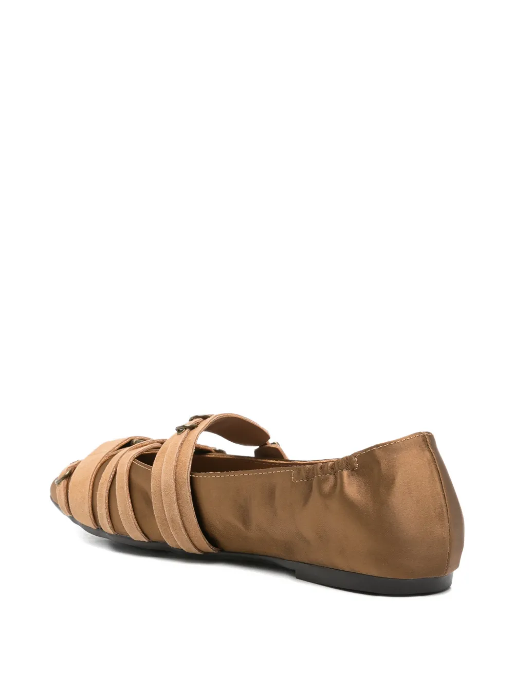 Ash buckled pointed-toe ballet flats Bruin