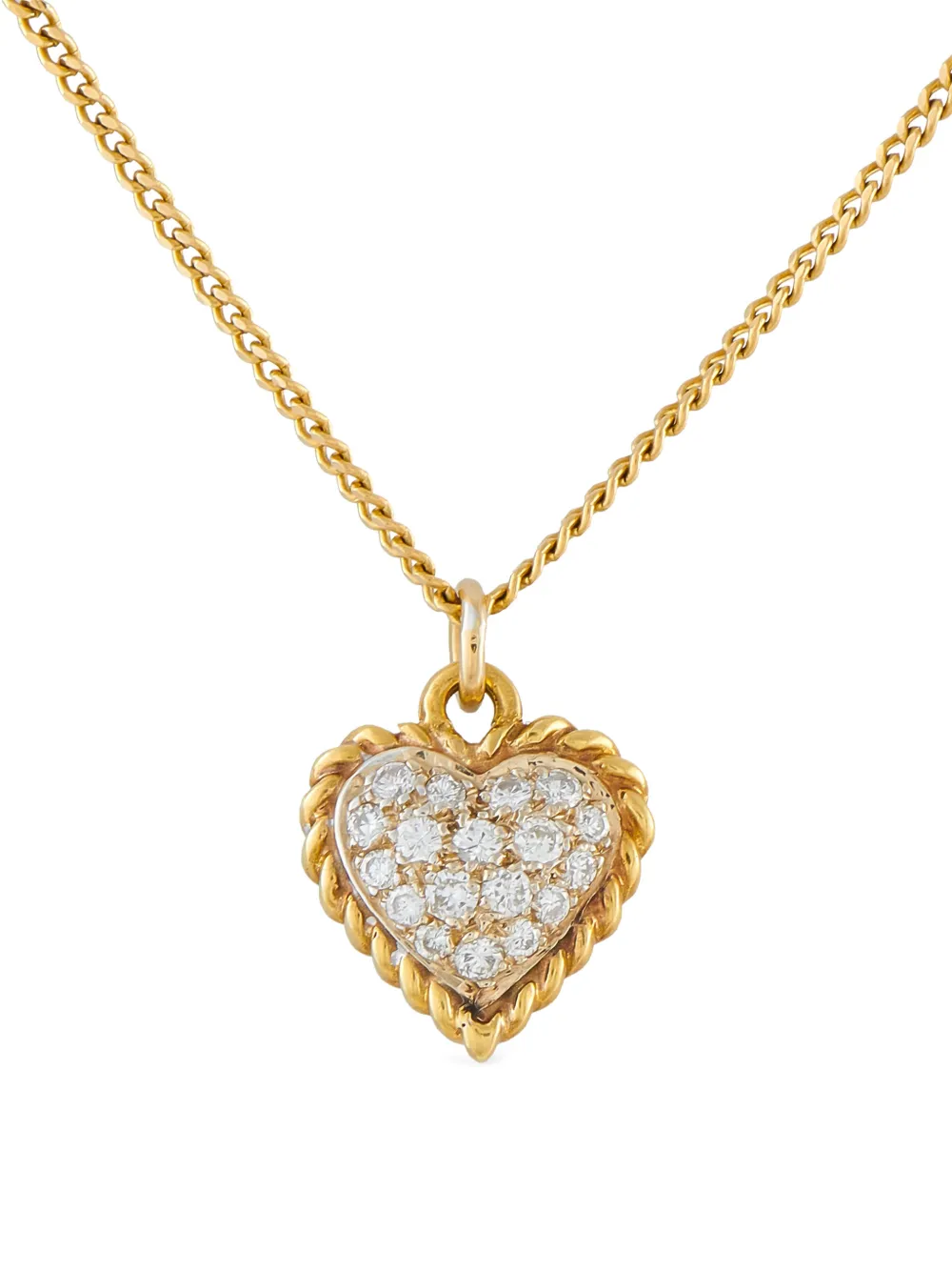 Van Cleef & Arpels 18k yellow gold diamond heart pendant necklace - Oro