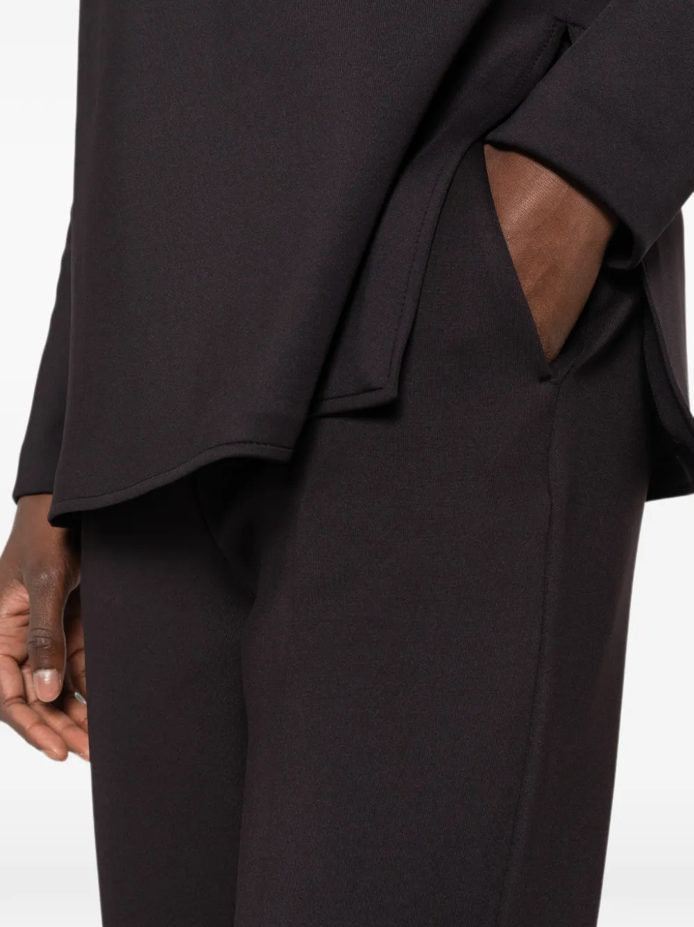 Max Mara Feroce slim-fit broek met elastische tailleband Zwart